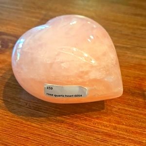 NEW Rose Quartz Heart Stone 3.1/2"